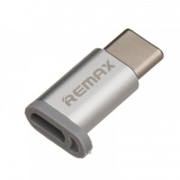 Адаптер Remax Feliz MicroUSB-USB Type-C Silver (6954851289791)