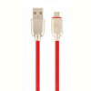 Кабель Cablexpert (CC-USB2R-AMmBM-1M-R) USB 2.0 A - microUSB, 2.1А, преміум, 1м, червоний
