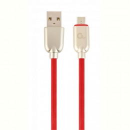 Кабель Cablexpert (CC-USB2R-AMmBM-1M-R) USB 2.0 A - microUSB, 2.1А, преміум, 1м, червоний