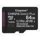 Карта пам`яті MicroSDXC 64GB UHS-I Class 10 Kingston Canvas Select Plus R100MB/s (SDCS3/64GBSP)