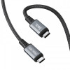 Кабель Hoco US01 USB Type-C - USB Type-C (10Gbps), 100W, 1.8 м, Black (US0118B)