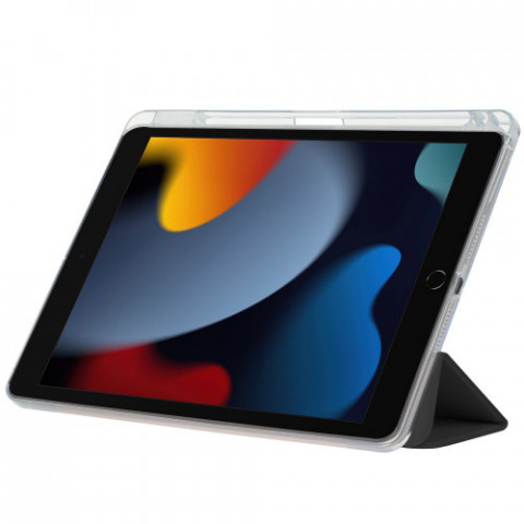 Чохол-книжка BeCover Ultra Slim Origami Transparent з кріпленням Apple Pencil для Apple iPad 10.2 2019/2020/2021 Black (711098)