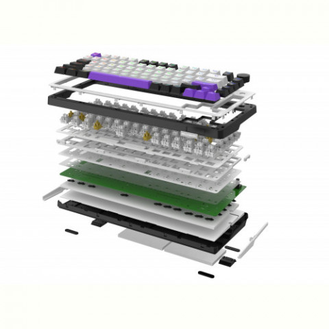 Клавіатура бездротова Hator Hellyberry HK75 Wireless White/Violet