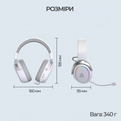 Бездротова ігрова гарнітура Ajazz AHM10 Max Black (AHM10-MAX-B) Купити в Україні
