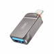Адаптер XO USB - Lightning (F/M) Grey (NB281A-IA.tranish)