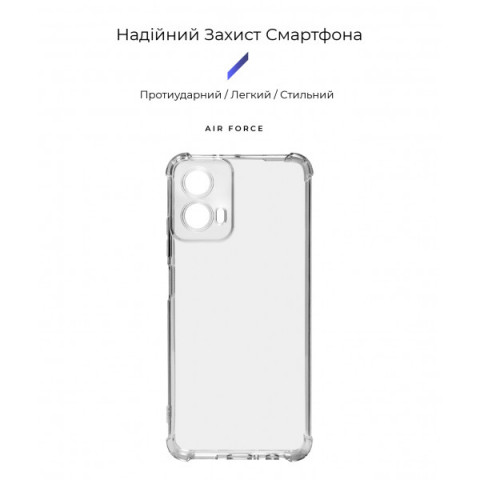 Чохол ArmorStandart Air Force для Motorola G34 5G Camera cover Clear (ARM73907)
