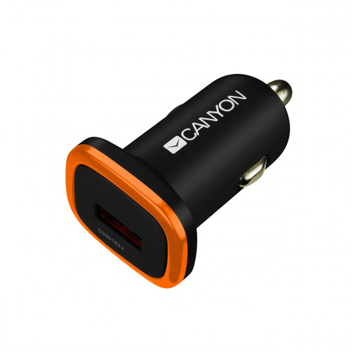 Автомобильний зарядний пристрій Canyon (1USB, 1A) Black (CNE-CCA01B)