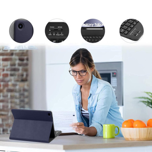 Чохол з бездротовою клавіатурою (TouchPad) BeCover для Samsung Galaxy Tab S6 Lite 10.4 SM-P610/SM-P613/SM-P615/SM-P619 Deep Blue (712362)