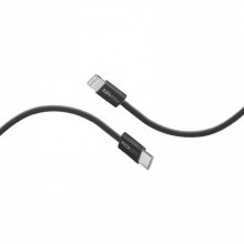 Кабель Promate EcoLine-Ci120 USB Type-C - Lightning (M/M), 3 A, 27 W, 1.2 м, Black