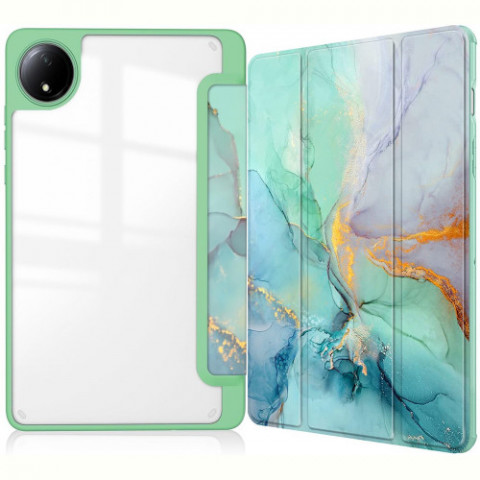 Чохол-книжка BeCover Soft Edge TPU для Xiaomi Redmi Pad SE 8.7 Green Marble (712574)