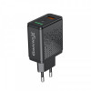 Мережевий зарядний пристрій Grand-X Quick Charge 3.0 (1хUSB, 18W) Black (CH-650)