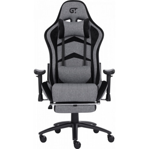 Геймерське крісло GT Racer X-2534-F Fabric Gray/Black Suede