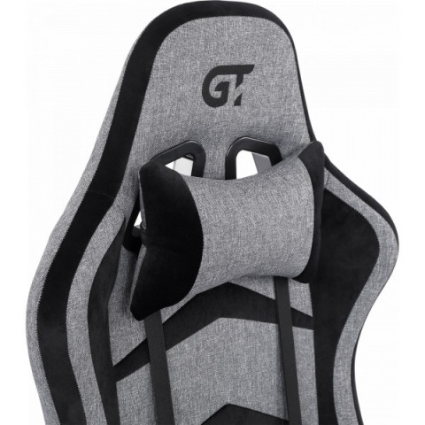 Геймерське крісло GT Racer X-2534-F Fabric Gray/Black Suede