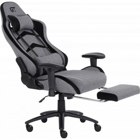 Геймерське крісло GT Racer X-2534-F Fabric Gray/Black Suede
