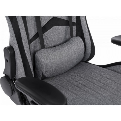 Геймерське крісло GT Racer X-2534-F Fabric Gray/Black Suede