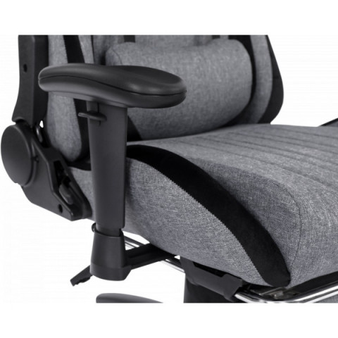 Геймерське крісло GT Racer X-2534-F Fabric Gray/Black Suede