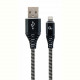 Кабель Cablexpert (CC-USB2B-AMLM-1M-BW) USB 2.0 A - Lightning, преміум, 1м, чорний