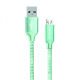 Кабель ColorWay USB-MicroUSB, 1м Mint (CW-CBUM002-MT)