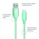 Кабель ColorWay USB-MicroUSB, 1м Mint (CW-CBUM002-MT)