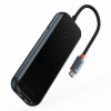 Type-C-Хаб Baseus AcmeJoy 5-Port Type-C HUB (Type-C to 2xUSB3.0 + USB2.0 + Type-C PD&Data + RJ45) dark gray Купити в Україні