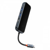 Type-C-Хаб Baseus AcmeJoy 5-Port Type-C HUB (Type-C to 2xUSB3.0 + USB2.0 + Type-C PD&Data + RJ45) dark gray Купити в Україні