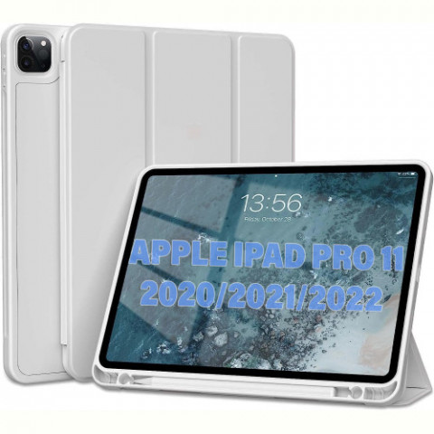 Чохол-книжка BeCover Tri Fold Soft TPU з кріпленням Apple Pencil для Apple iPad Pro 11 2020/2021/2022 Gray (711111)