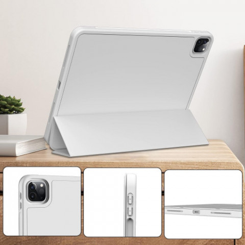 Чохол-книжка BeCover Tri Fold Soft TPU з кріпленням Apple Pencil для Apple iPad Pro 11 2020/2021/2022 Gray (711111)