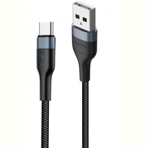 Кабель Foneng X51 Spiral Braided Cable USB - USB Type-C (M/M), 3 A, 1 м, Black (X51-CA-TC)