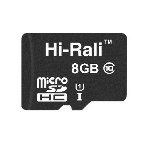 Карта пам`ятi MicroSDHC 8GB UHS-I Class 10 Hi-Rali (HI-8GBSD10U1-00)