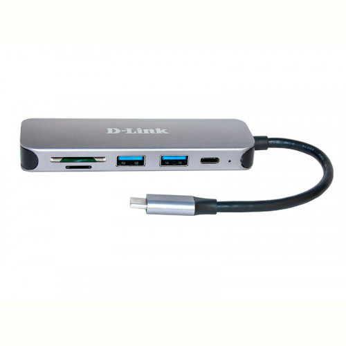 Концентратор USB Type-C D-Link DUB-2325 2хUSB3.0, 1xUSB-C, 1xSD, 1xmicroSD
