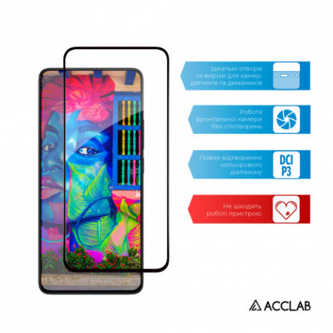 Захисне скло ACCLAB Full Glue для Samsung Galaxy A55 5G SM-A556 Black (1283126588839)