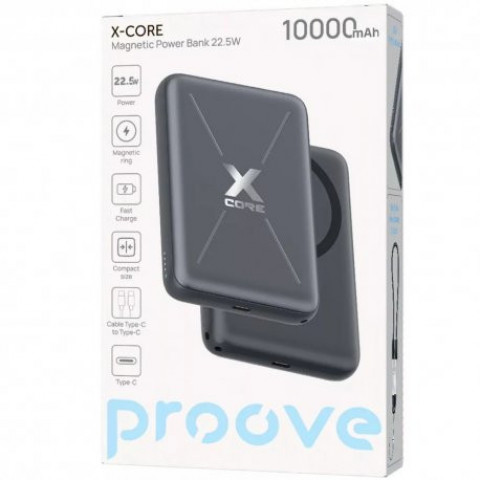 Зовнішній акумулятор Proove X-Core 10000mAh 22.5W Gray (PNXC22010003)