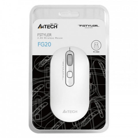 Мишка бездротова A4Tech FG20 White