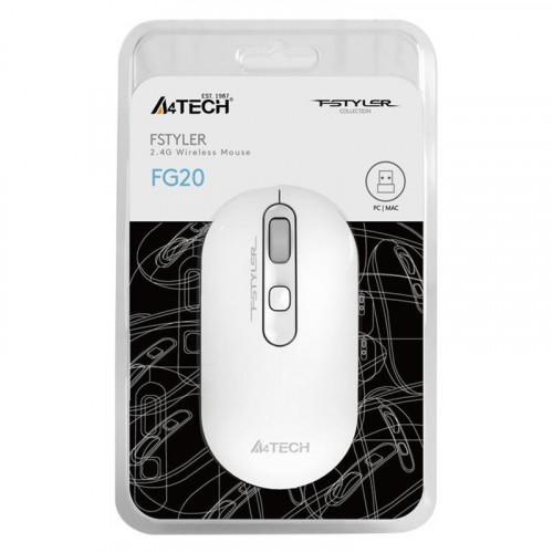 Мишка бездротова A4Tech FG20 White