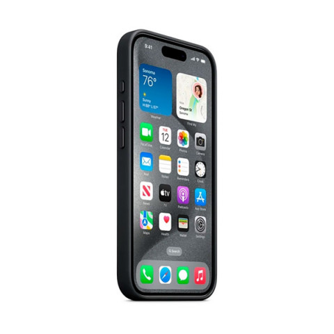 Чохол FineWoven Case with MagSafe Original for Apple iPhone 15 Pro Max (OEM) - Black (ARM71987)