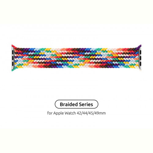 Ремінець Armorstandart Braided Solo Loop для Apple Watch 42mm/44mm/45mm/49mm Pride Editi Size 6 (148 mm) (ARM64937)