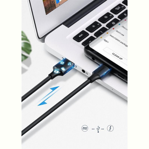 Кабель Ugreen US287 USB - USB-C, 3м, Black (60826)