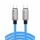 Кабель Cabletime USB Type-C - USB Type-C (M/M) PD 240W, 1 м, Blue (CU05H)