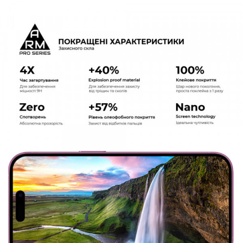 Захисне скло ArmorStandart Pro для Apple iPhone 16 / 15with mesh (ARM87026)