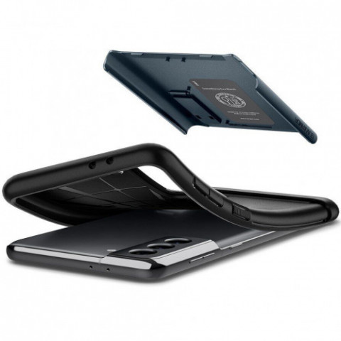 Чохол-накладка Spigen Slim Armor для Samsung Galaxy S21 SM-G991 Metal Slate (ACS02444)