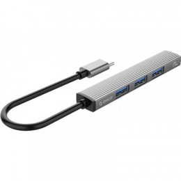 Концентратор USB Type-C Orico AH-13-GY-BP USB3.0, 3хUSB2.0 Grey (CA913534)
