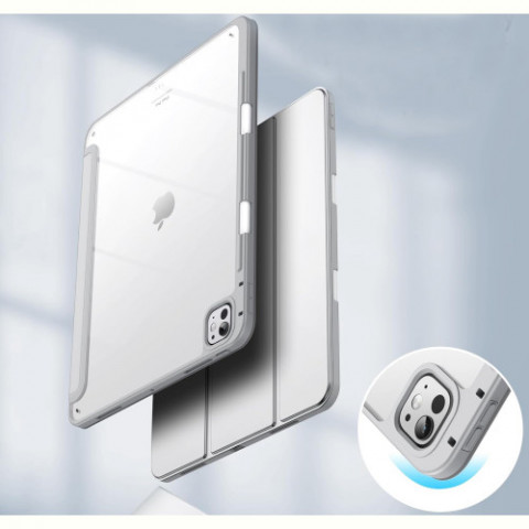 Чохол-книжка BeCover Soft Edge TPU з кріпленням Apple Pencil для Apple iPad Pro 13" M4 2024 Gray (711718)