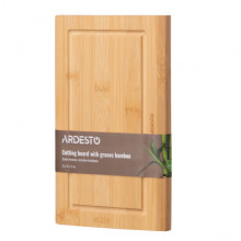 Дошка кухонна з жолобом Ardesto Midori, 25х16х1.5см, бамбук