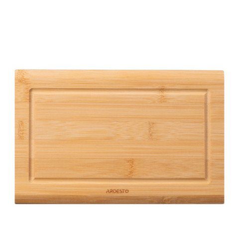 Дошка кухонна з жолобом Ardesto Midori, 25х16х1.5см, бамбук