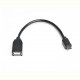 Кабель REAL-EL USB2.0 Type C-AF 0.1m, чорний