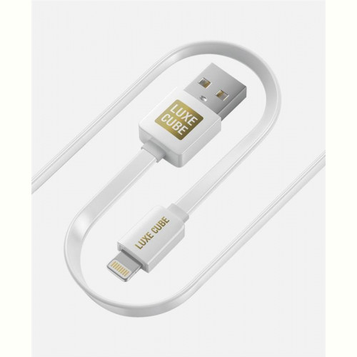 Кабель Luxe Cube Flat USB-Lightning, 1м, білий (2231252965016)