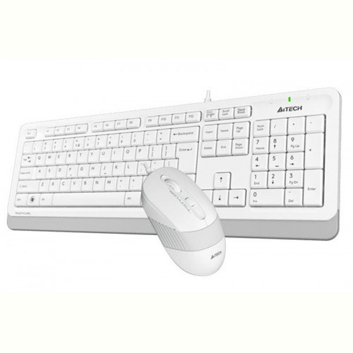 Комплект (клавіатура, мишка) A4Tech F1010 White USB