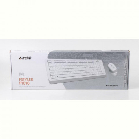 Комплект (клавіатура, мишка) A4Tech F1010 White USB