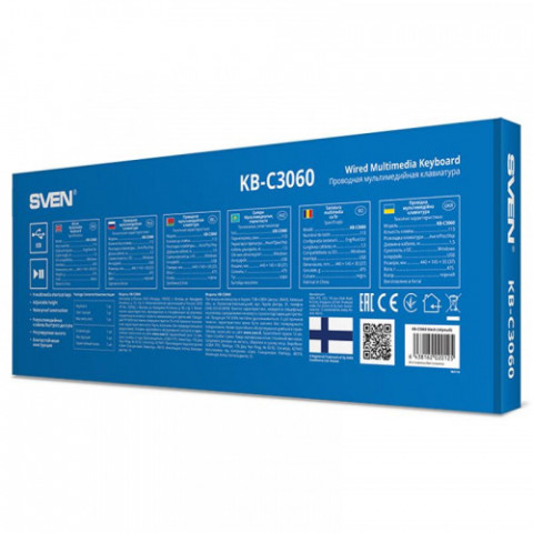 Клавіатура Sven KB-C3060 Ukr Black USB
