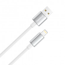 Кабель ColorWay USB - Lightning (M/M), zinc alloy braided, 3А, 2 м, White (CW-CBUL099-WT)